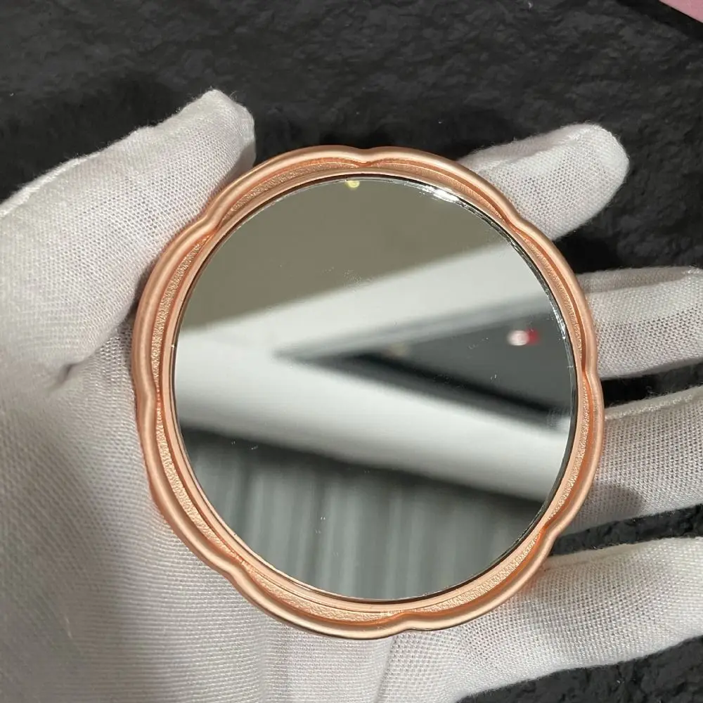 Retro Vintage Chinese Style Mirror 3D Flower Tassel Handle Makeup Mirror Makeup Tool Sweet Round Vanity Mirror Makeup