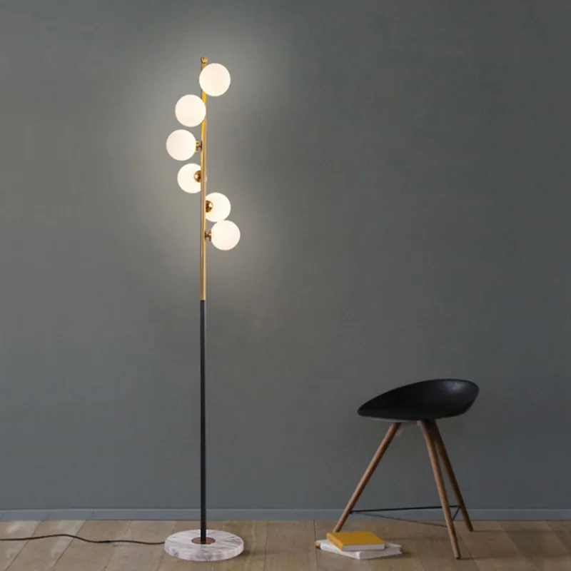 Nordic floor lamp postmodern simple design glass floor lamp bedroom creative art home decoration living room standing lights image 3