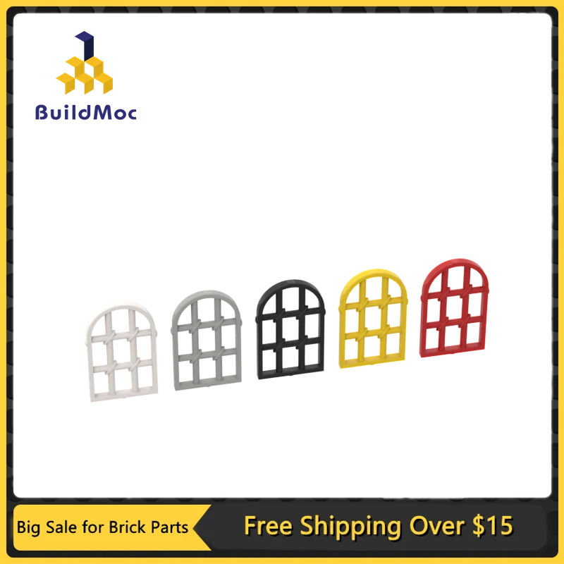 MOC Bricks 30045 1X2X2.67 Round Top Tic-tac-toe Window for Building Blocks Parts DIY Construction Christmas Gift Toys