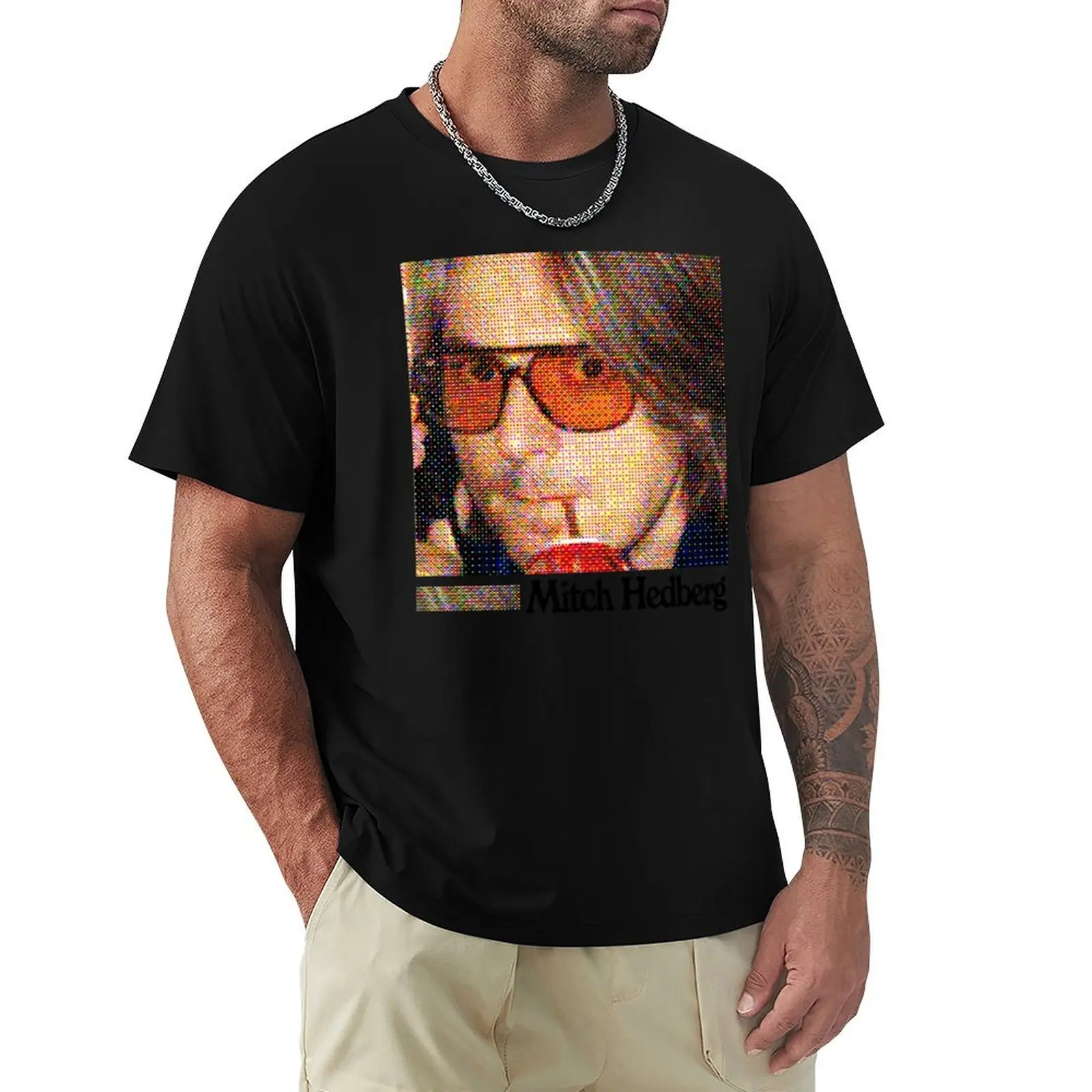 Mitch Hedberg 8bit 90s Style Fan Art Tribute T-Shirt Fashion Casual Short Sleeve Top