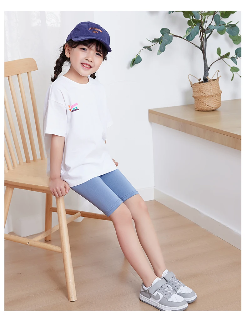 Prinzessinnen Mädchen Frühling Sommer Fünf-Punkt-Hosen Leggings Kurze Hosen Knielange Baby Kinder Weiche Baumwolle Atmungsaktive Caprihosen – Detail 17