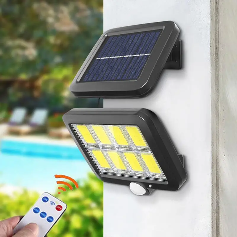 LED Solar Street Light 300LM Solar Powered Bright Garden Light 3 Modes Motion Sensor Outdoor Light for Outdoor Garden Yard