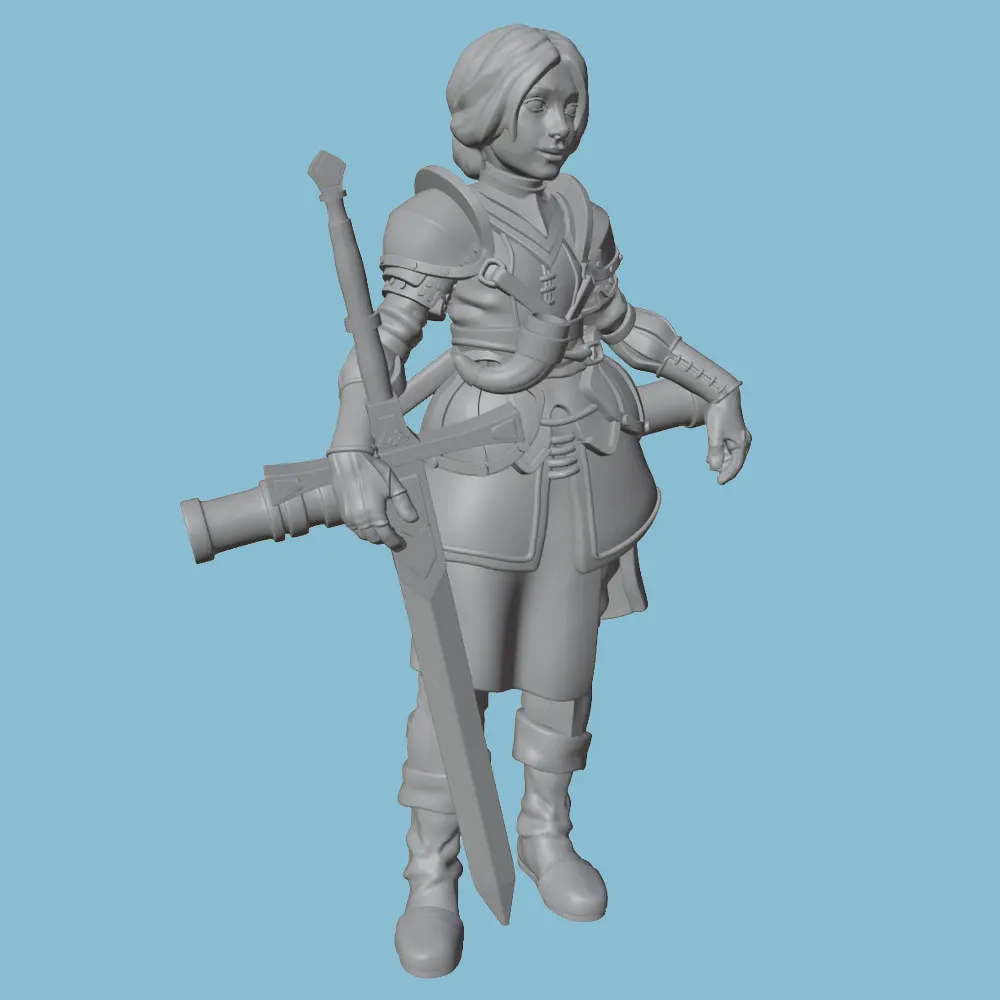 Miniatura guerrero ranger en resina sin pintar para juegos de rol - imagen 4