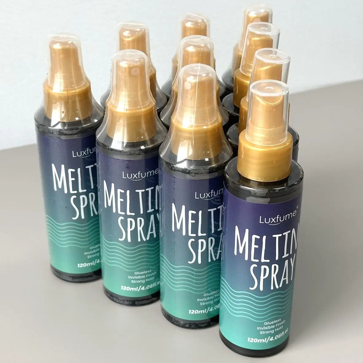 

120 мл плавящийся и удерживающий спрей для кружева, клей для волос без клея для париков, прочный натуральный контроль отделки, парикмахерские аксессуары