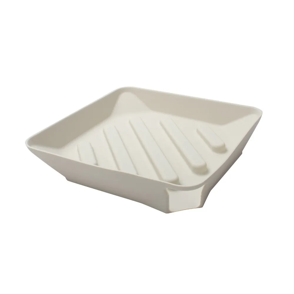 

Durable Silicone Dish Drain Pad Non-Slip with Spout Sink Sponge Holder Soft Square Dish Rack Mat Counter
