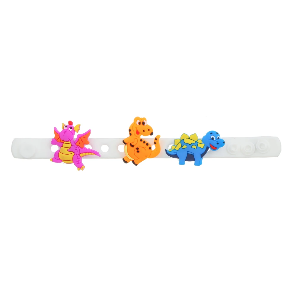 Bracelet de dinosaure en Silicone, pour adultes et enfants, en PVC, avec trou, Animal, cadeaux de fête, nouvelle collection