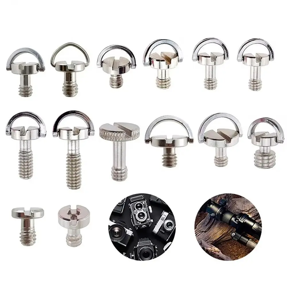 

1Pcs For Tripod Monopod Ballhead Camera Mount Screw Camera Fixed Dslr Photo Plate Adapter Screw 1/4 Inch Quick Release D-ring