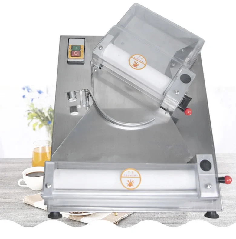 Commercial พิซซ่าวางเครื่องกดรอบ Divider Maker ขนมปังทํา Roller kneader10-35cm ไฟฟ้าเครื่องรีดแป้ง 220 V