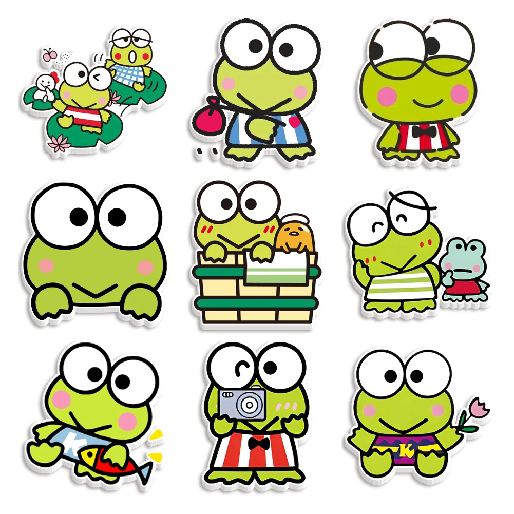 Japanese Cartoon Big Eyes Frog Sanrio Keroppi  Flat Resin DIY Earrings Home Decoration Accessories 10 Pieces/lot