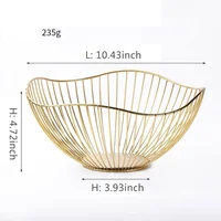 Metal Fruit Basket Simple Fruit Basin Multi-Size Iron Snack Bread Vegetable Storage Bowls Kitchen Eggs Dessert Holder Organizer - Image 6