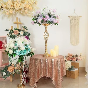 Tischkerzenhalterdekoration, Goldene Iron Art Vase, Twisted Road Candlestick für Hochzeitsblumen, Hochzeitsanwaltschaft 10 Hauptverkäufe sicher und Ölunterstützung - №7