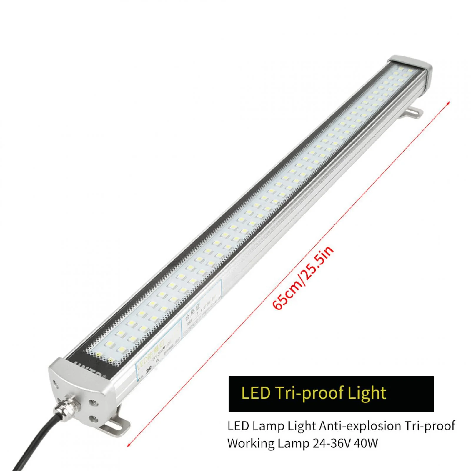 40W 65cm Explosion-proof IP67 Waterproof Led Tri-proof Light LED Linear Batten Lamps LED Vapor Tight Light Suitable for Workshop