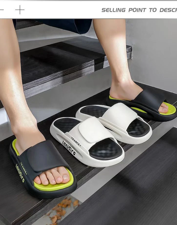 Sommerhausschuhe für Damen – rutschfeste Badezimmersandalen für drinnen und draußen, weiche Sohle, niedliche Hausschuhe für Paare – Detail 1