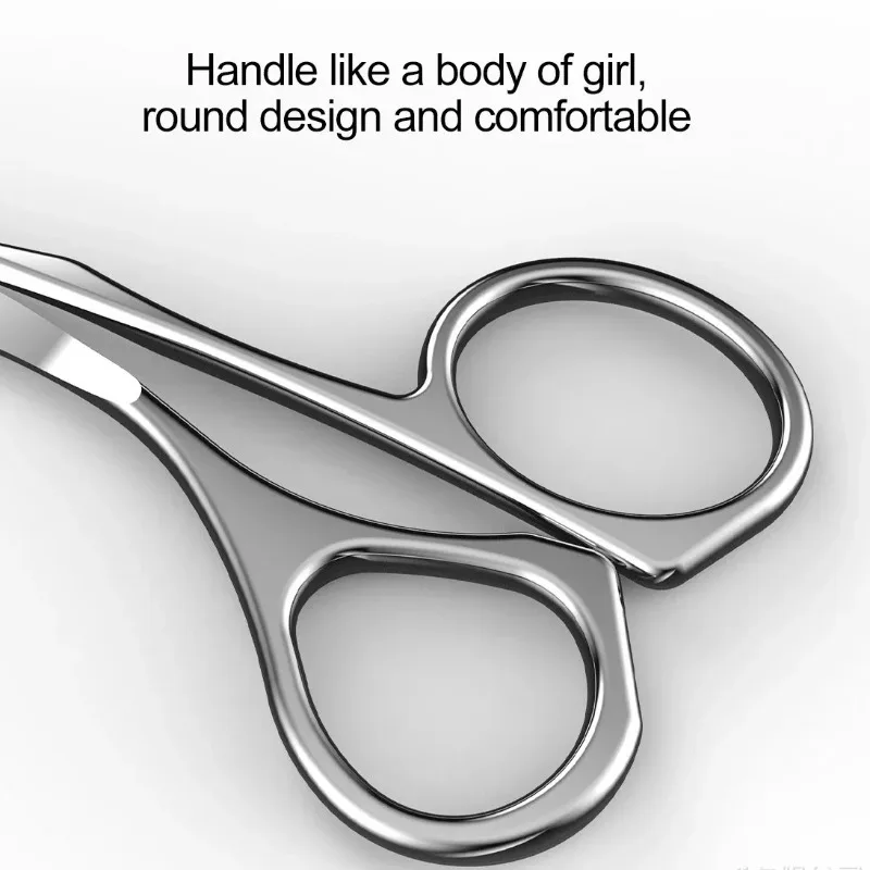 Stainless Steel Eyebrow Scissors with Comb Professional Makeup Trimming Tool for Eyebrows Facial Hair Remover Grooming Kit