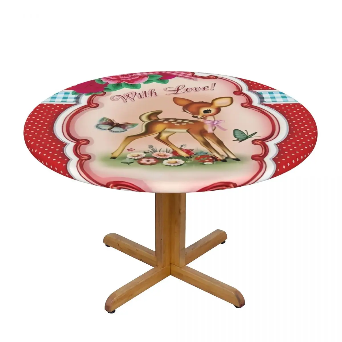 Custom Round Disney Bambi Animated Movies Table Cloth Oilproof Tablecloth 40