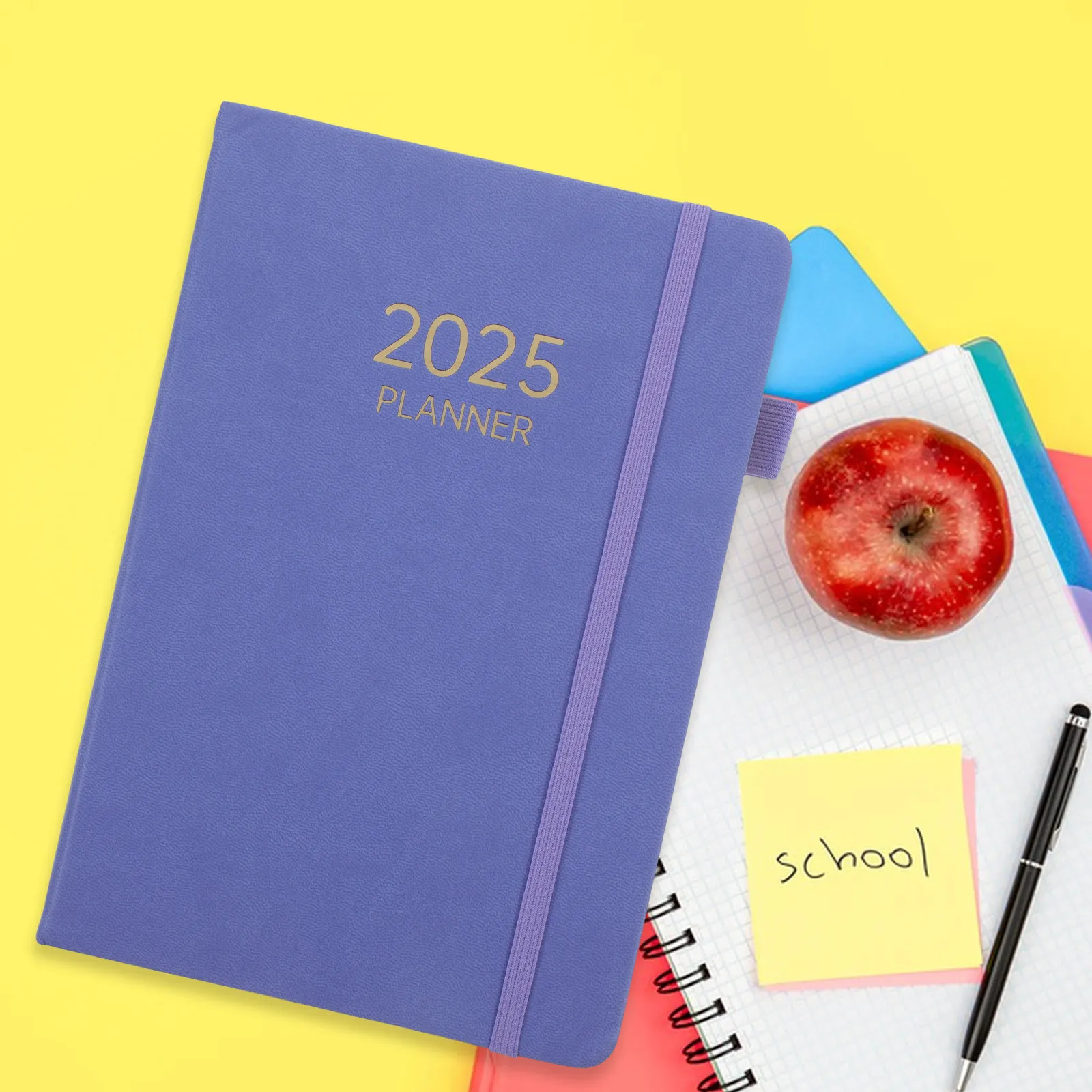 Academic Planner Notebook A5 Portable Multifunction Organizer Office Accessory Daily Monthly Planner 2025 Time Management