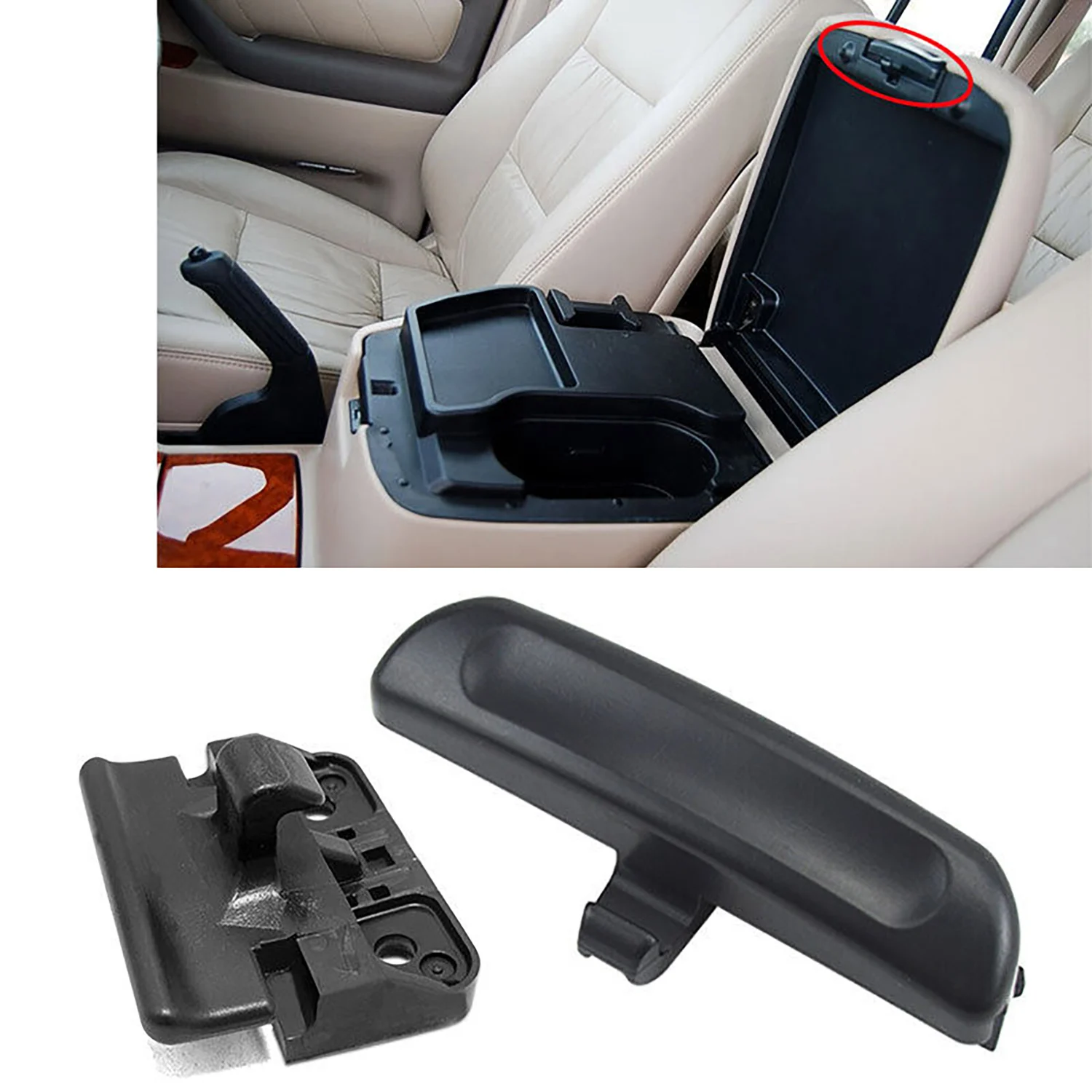 58908-60060 Interior Front Armrest Box Lock Latch Top Handle for Toyota Land Cruiser 100 LC100 UZJ100 1998-2007 Car Accessories