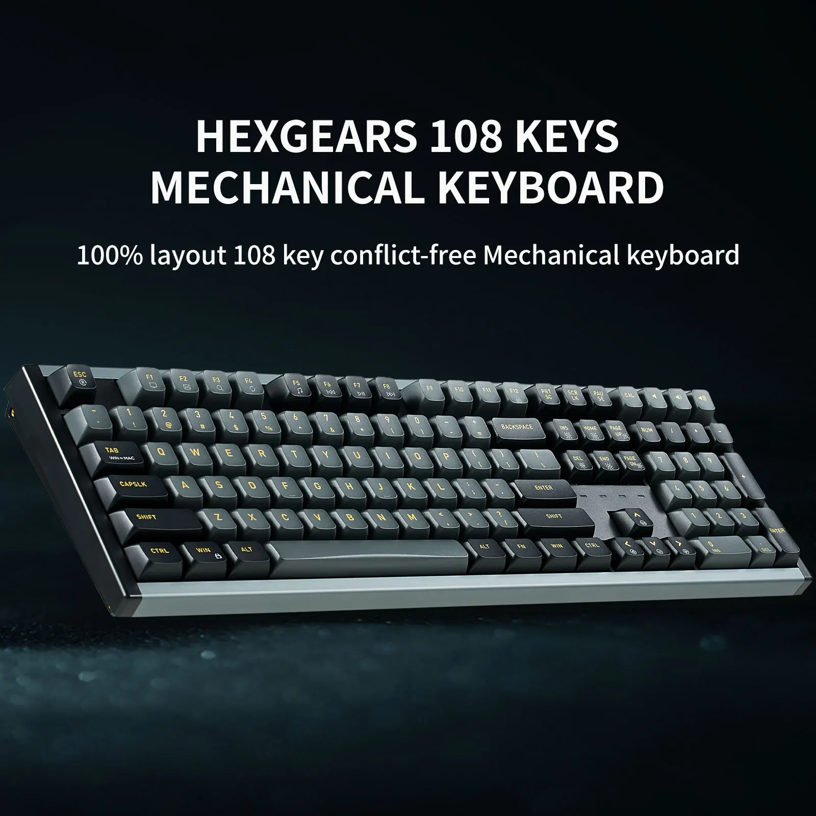 Imagem -04 - Hexgears-teclado Mecânico com Fio tipo c Teclas Pbt para pc e Mac 108 Teclas Hotswap Rgb i5