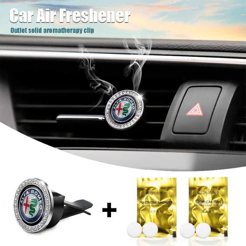Ambientador de Perfume sólido para coche, Clip de aromaterapia para salida de aire, para Alfa Romeo 156 159 147 4C 8C 166 Giulia Giulietta Mito Stelvio, 1 Uds.