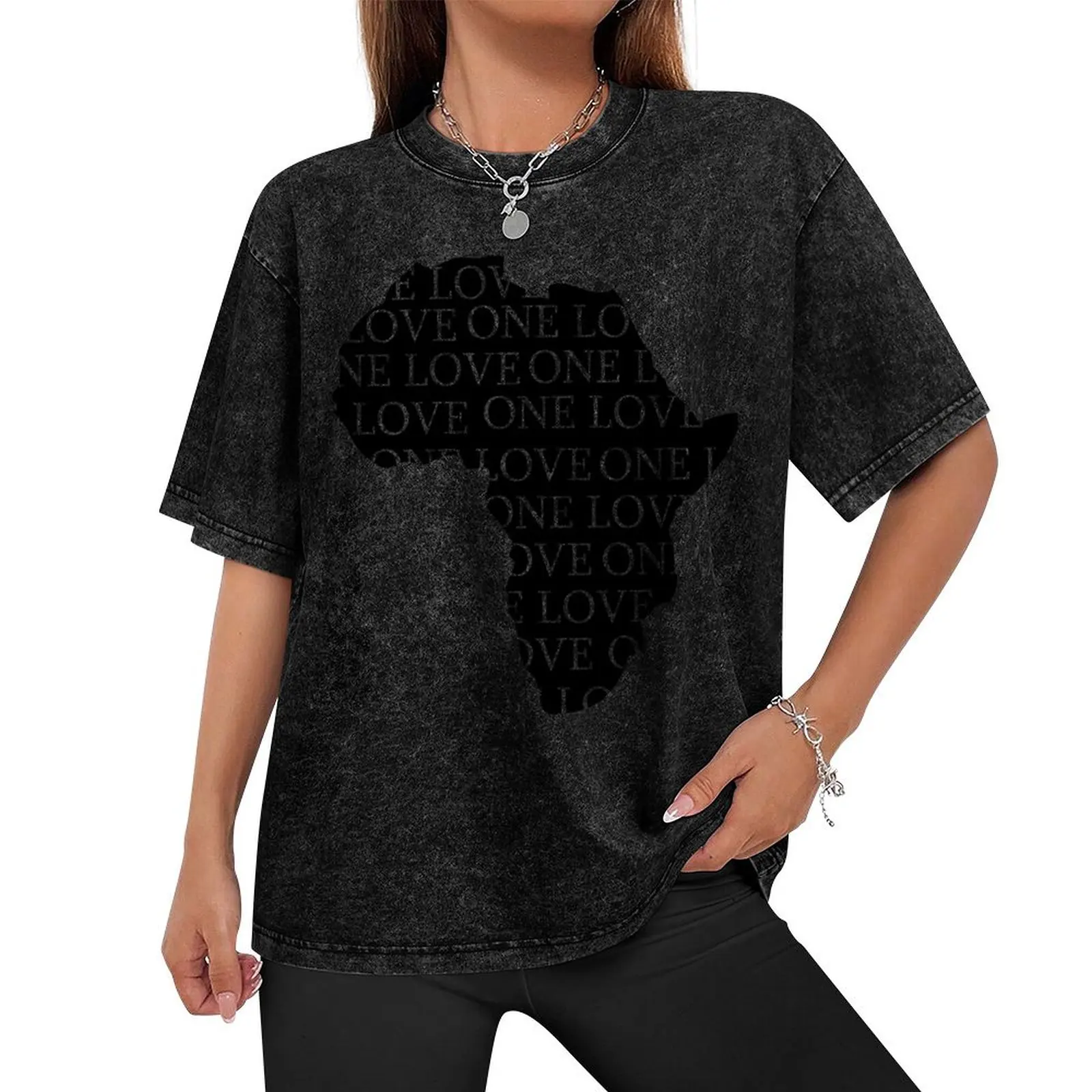 AFRICA ONE LOVE T-Shirt custom shirt anime figures heavy weight t shirts for men