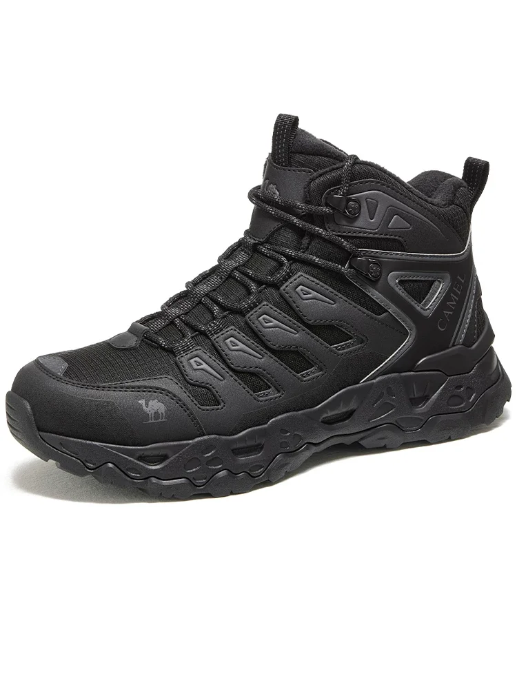 Golden Camel Winter Boot Men's Outdoor Hiking Boots Suede High Top Trekking Men Shoes Rainproof Tactical Combat Military Boots