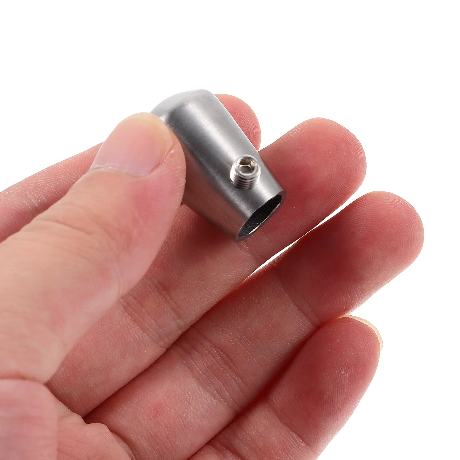 Stainless Steel Handrail End Caps 5 Piece Metal Tube Protectors for Indoor Outdoor Stair Railings