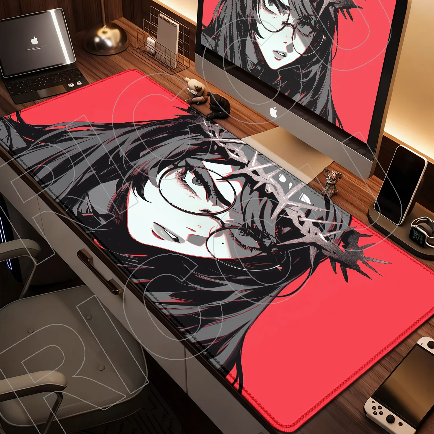 1000X500MM XXXL Art dopamine colors Smoking girl Comic HD Mouse Pad Dark Gamer PC Accessories Keyboard Laptop oversized Desk Mat