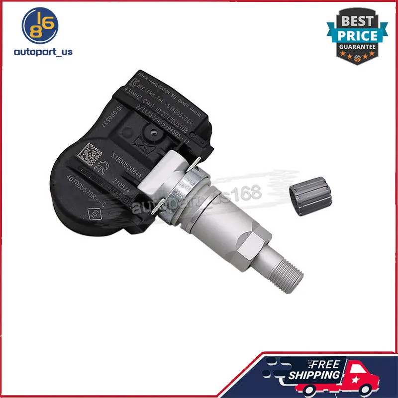 4PCS 407005578R 433 MHz TPMS Tire Pressure Sensor For Renault Megana II 2002-2007 Renault Megane II 2008 Renault Scenic II