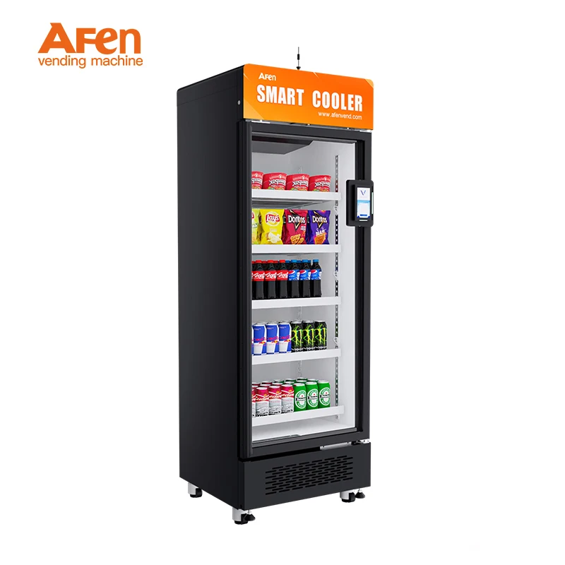 24/7 AI Smart Fridge Vision Vending Machine for Snack and Beverage Retail Solution 510L 0 Degree Monitor Retail Kiosk Pro