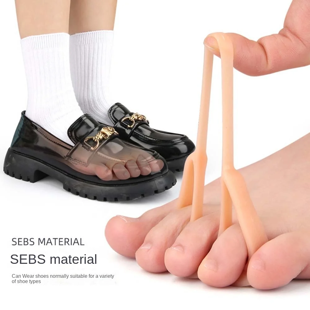 Three Pores Toe Separators Feet Valgus Corrector Foot Care Tools Toe Splitter SEBS Curved and Deformed Toes Toe Spacers Outdoor