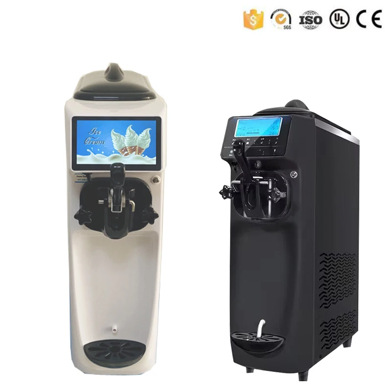 

New Type Of Commercial Intelligent Touch Screen Ice Cream Machine High Quality Desktop One Flavor Soft Ice Cream Machine