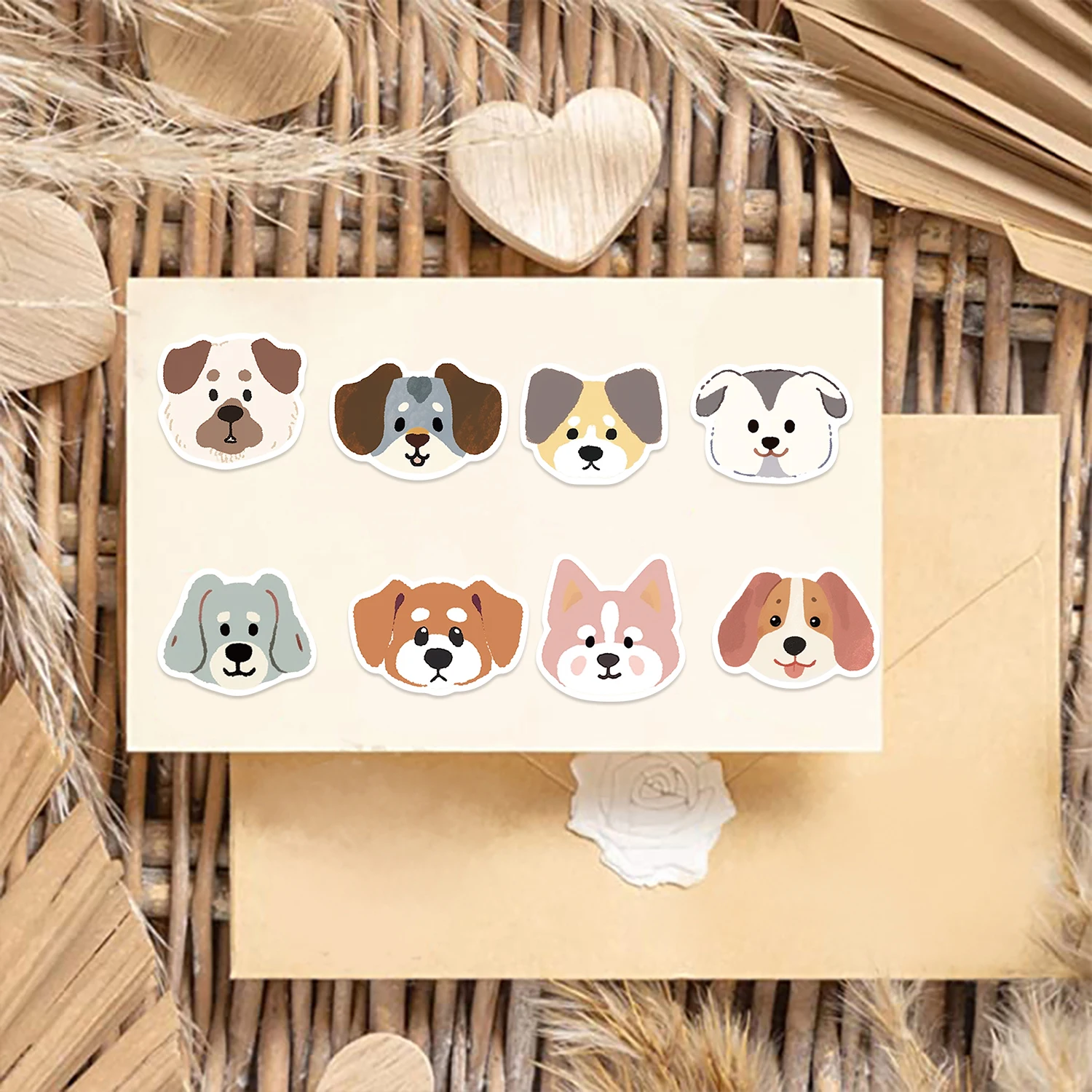 55 Stuks Schattige Honden Stickers Diy Waterdichte Cartoon Graffiti Sticker Voor Laptop Computer Telefoon Gitaar Bagage Scrapbooking