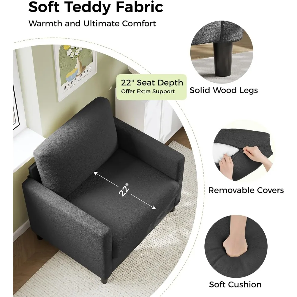 كراسي غرفة المعيشة - كراسي مريحة لقراءة غرفة النوم، إعداد بدون أدوات، تصميم من جميع الخشب #3