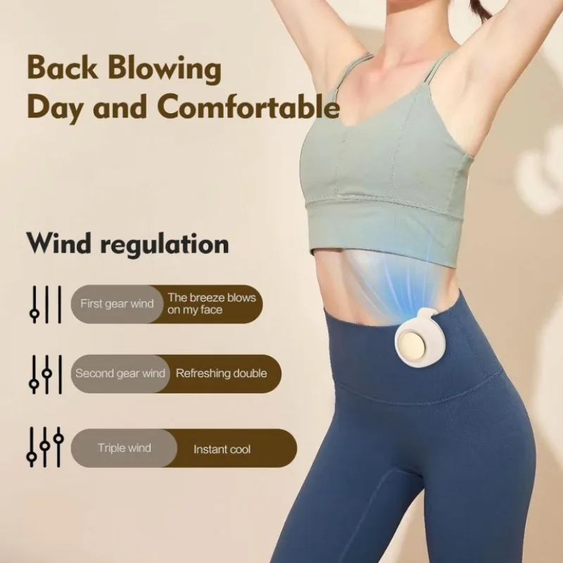 Mini Small Clip Fan Portable Silent Mini Bladeless Electric Fan 3 Speeds Clip-on Charging Fans For Shirt Whirlwind Waist Clips