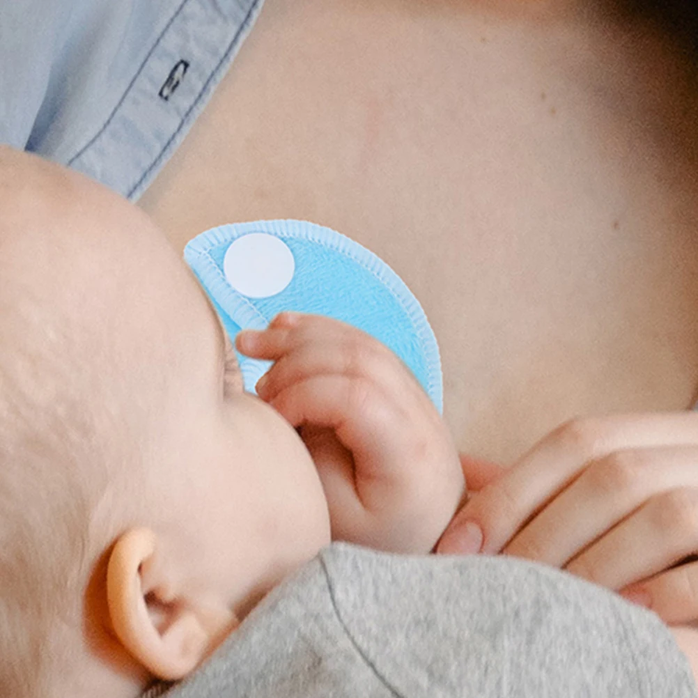 

24 Pcs Feeding Support Cotton Pads Reusable Bamboo Fiber Button Covers Soft Breastfeeding Cushions for Baby Belly Newborn