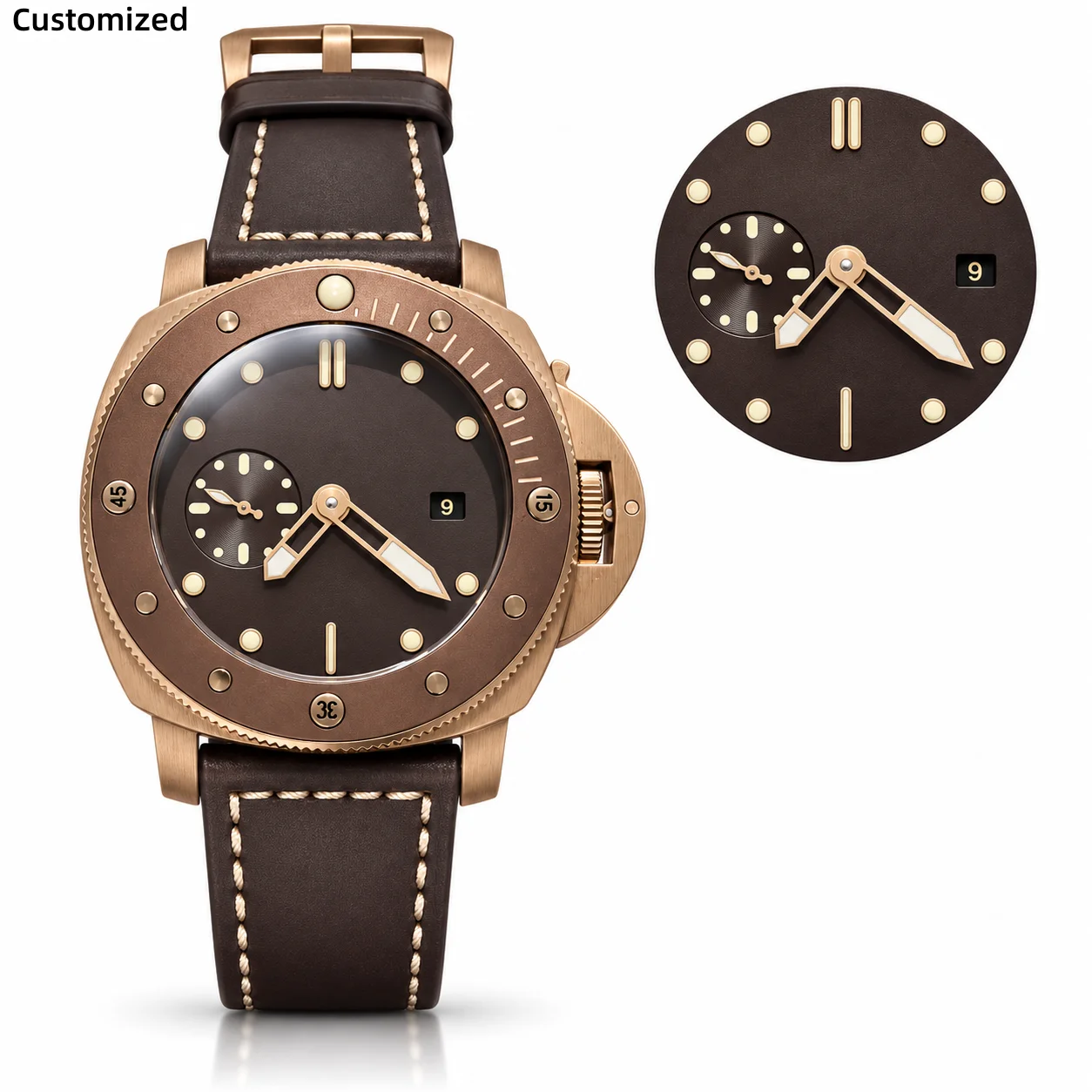 44-47mm Nylon Silicone Strap Luxury Men's Automatic Mechanical Watch 904L Stainless Steel Case Sports Watches Customized
