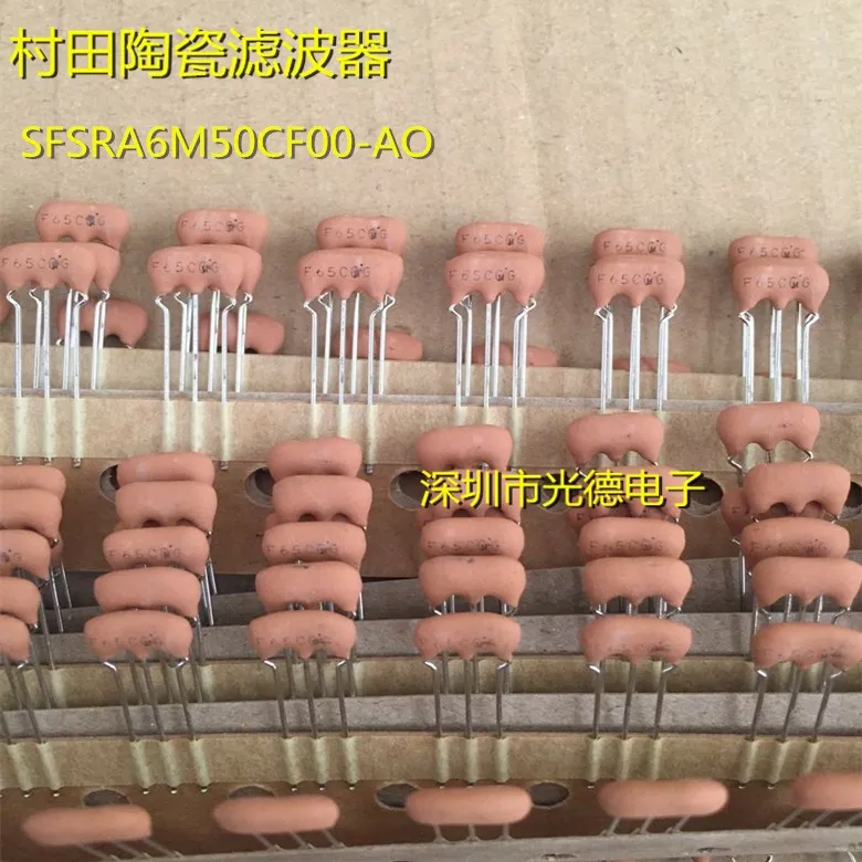 100PCS/ Murata ceramic filter SFSRA6M50CF00-AO SFSRA6.5 6.5MHZ straight plug 3 feet frosted