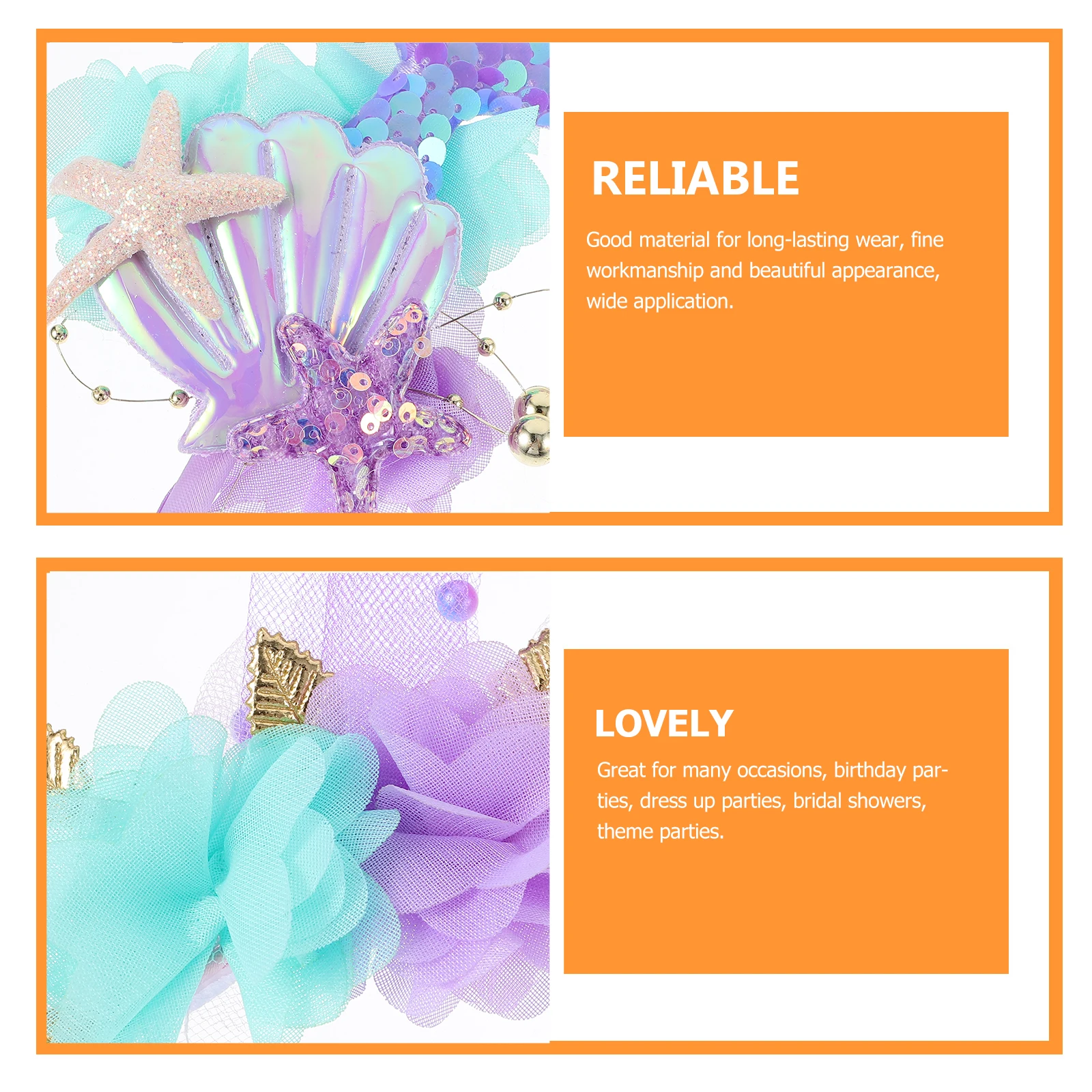 Fascia per capelli Bacchetta Accessori Cosplay Sirena Capelli Plastica Decorativa Fata Sposa per