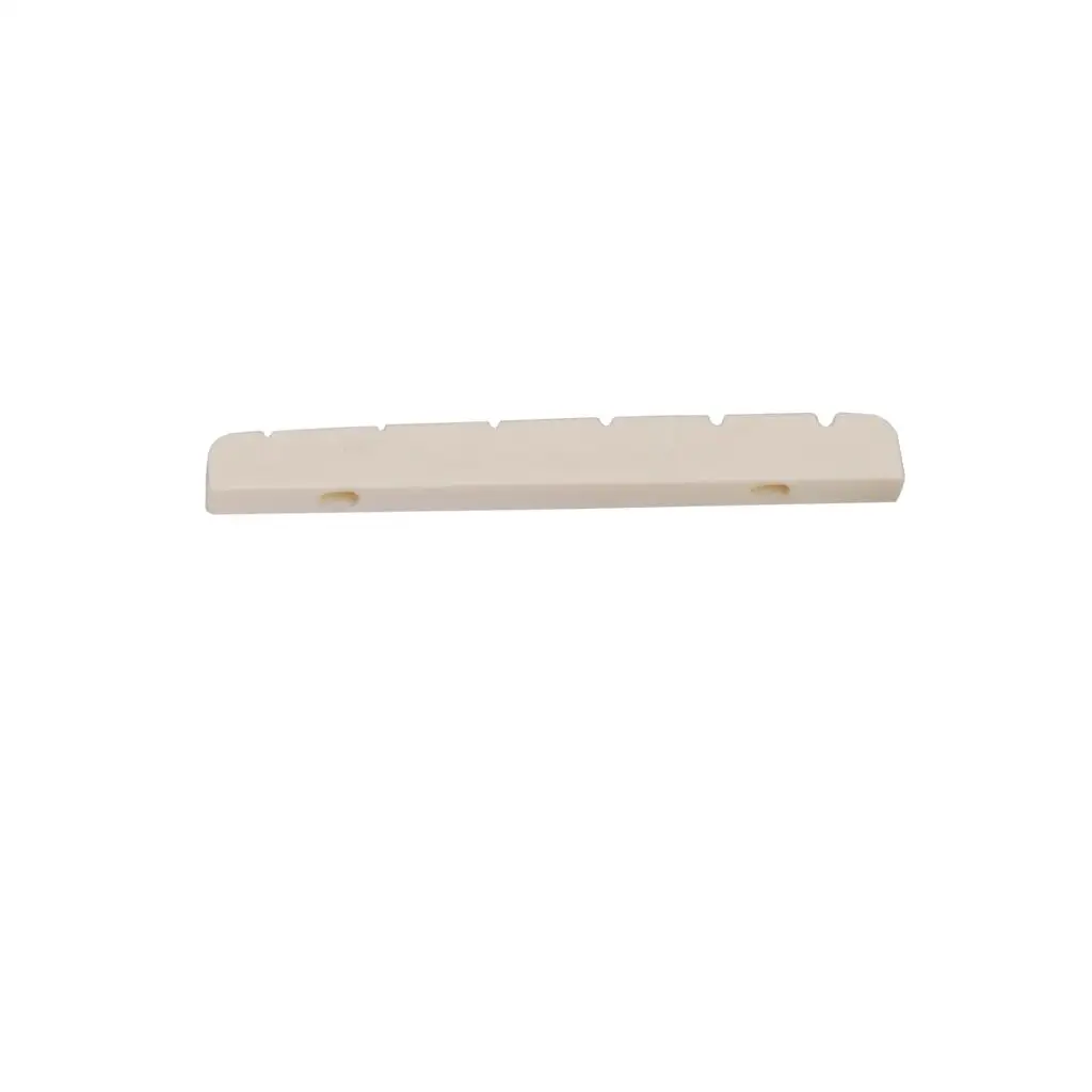 Replacement Plastic Nut Saddle 6 String Slotted Electric Guitar Bridge Accessory Lightweight Part for Guitar Repair Needs