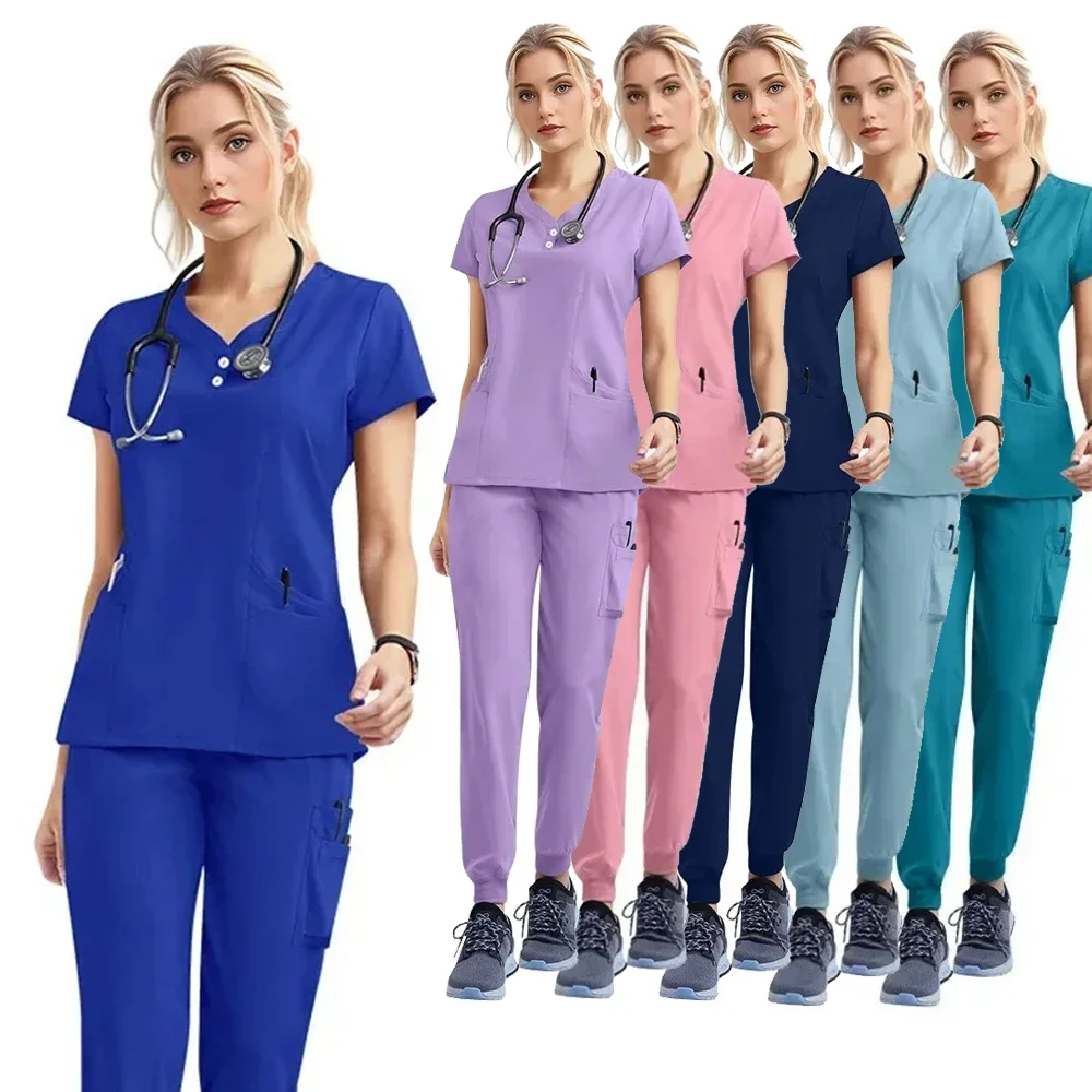 

Multicolor Women Wear Scrub Set Doctor Workwear Nurse Scrubs Set Wholesale Jogger Suit Doctor Hospital Medical Surgical Uniforms