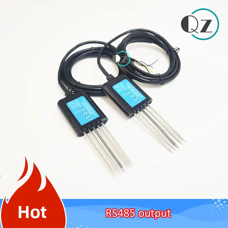 NPK temperature humidity EC PH 7 in 1 soil sensor RS485 modbus soil test sensor Agriculture measure Soil moisture sensor