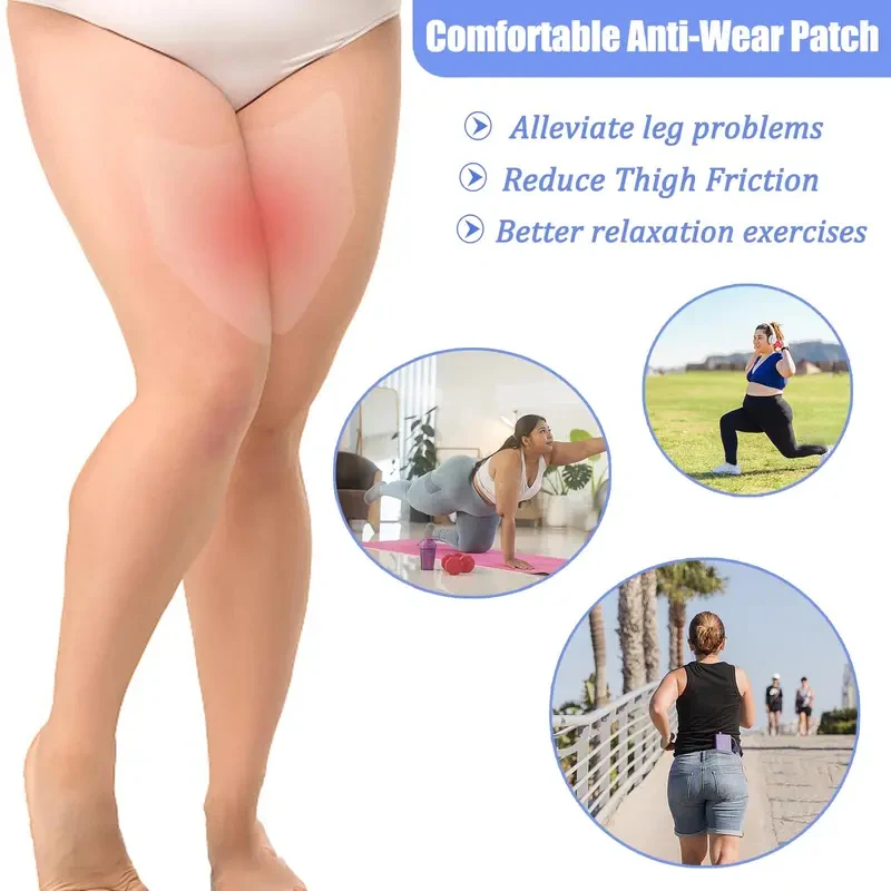 20PCS Thigh Inner Anti Chafing Sticker,Transparent Protection Skin Patches,Thighs Prevention Anti Friction,Invisible Tapes Chafe - view 5