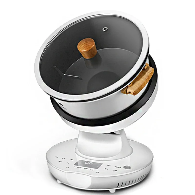 

220V Automatic Rotary Cooking Machine Multi-function Electric Stir Frying Pot Non-Stick Smart Stirring Wok Rice Cooker