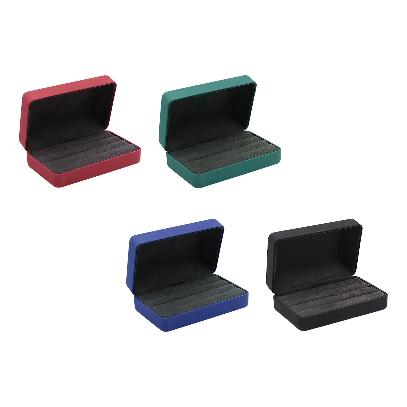 Jewelry Case Portable Showcase Fashion Travel Ring Box Jewelry Box Ring Organizer Box Ring Storage Box for Lady Women Ear Studs