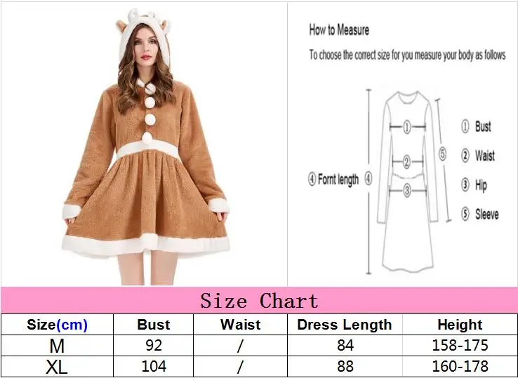 Natal bonito rena elk traje caqui feminino outono trajes de festa de inverno ano novo natal sexy papai noel hoodies vestido