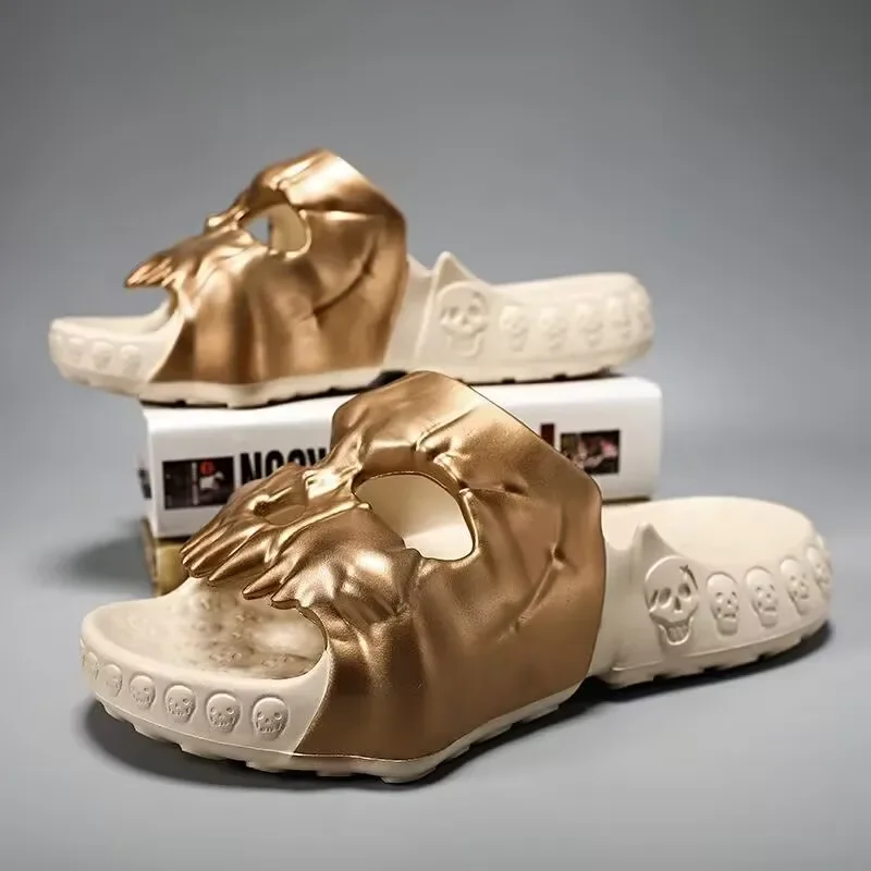 

EVA Skull Slippers Home Slippers Anti-slip For Men Luxury 2025 Summer Slipper Shoes Men Original Men's Cloud Slipper Flip Flop