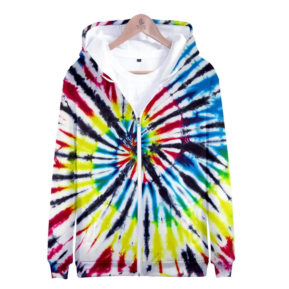 Colorful Spiral Dizzy Pattern Hoodie Men Women Optical Illusion Hoodies Sweatshirt Harajuku Tie Dye Jacket Coat Clothes