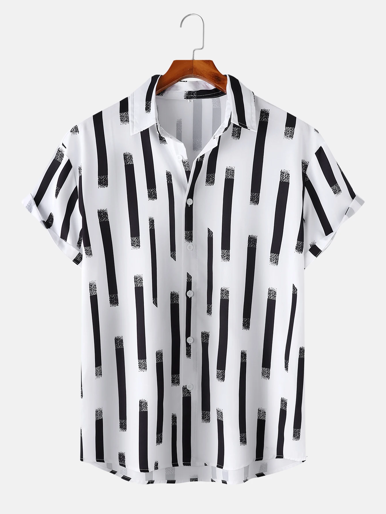 Men's Summer Short Sleeve Printed Shirt Thin Beach Shirt Men's Clothing Casual Shirt