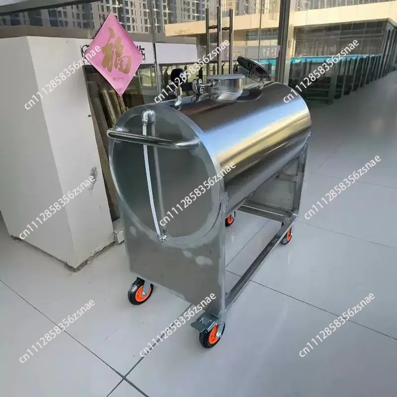 Stainless steel solvent turnover truck 240L liter kg printing solvent loading trolley trolley box solvent loading