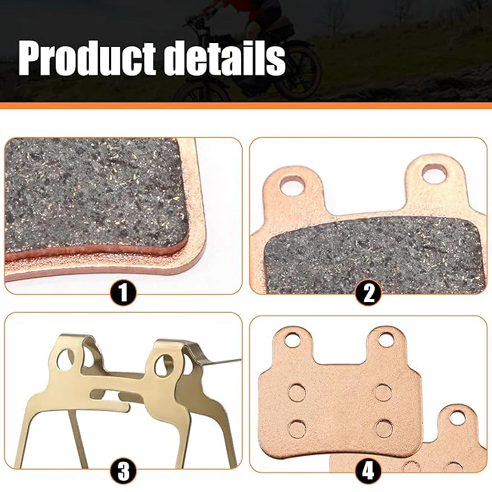 

Ridstar Q20 Electric Bike Disc Brake Pads High Performance Ebike Brake Pad Set Compatible with XD-KLBS-DOT4 Hydraulic Brakes